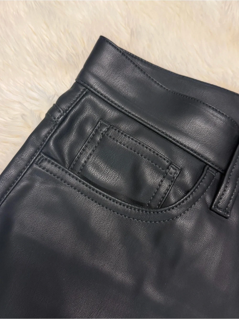 J. Crew Full Length Straight Leg Faux Leather Pants